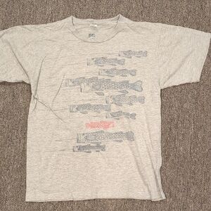 Threadless Heather Gray Tee with Fish Design
